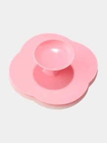 1入組正方形化妝刷清潔墊，矽膠材質 - 粉色 - 查看 3