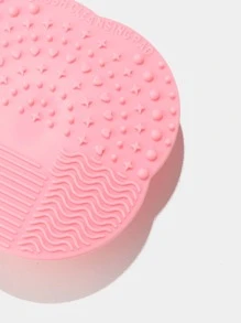 1入組正方形化妝刷清潔墊，矽膠材質 - 粉色 - 查看 4