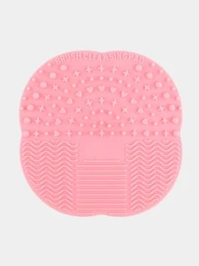 1入組正方形化妝刷清潔墊，矽膠材質 - 粉色 - 查看 5