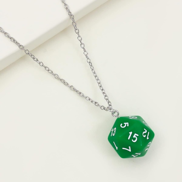 

Number Detail Necklace, Green