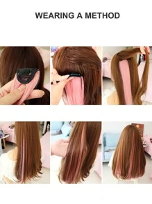 2pcs Long Straight Cosplay Synthetic Hairpiece - Grey - View 5