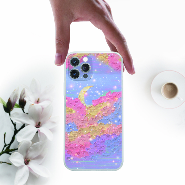 

Moon Oil Painting Phone Case, Multicolor
