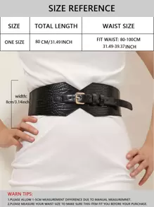 Solid Corset Belt - Black - View 5