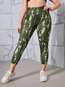 Easithlete Plus Size Breathable High Stretch Sports Tee With Leggings Workout Women Set