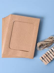 10入組隨機色紙相框和夾和繩索套裝 - 彩色 - 查看 5