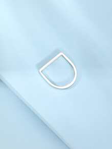 Geometric Design Ring - Silver - View 4