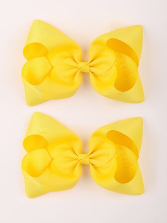 女孩2入組蝴蝶結裝飾髮夾