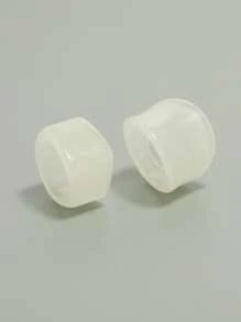 2件套 时尚夜光树脂戒指套装 - 白色 - 查看 2