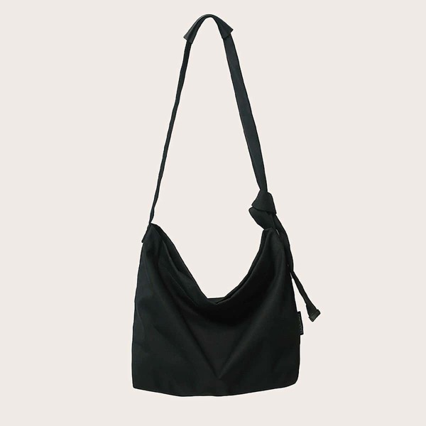 

Men Minimalist Zip Crossbody Bag, Black
