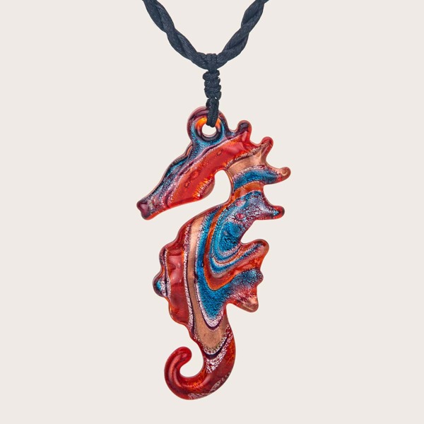 

Seahorse Charm Necklace, Multicolor