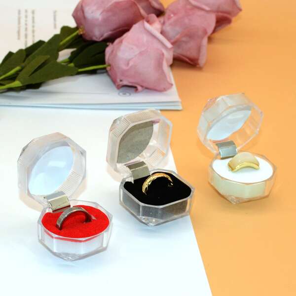 

3pcs Random Ring Storage Box, Multicolor