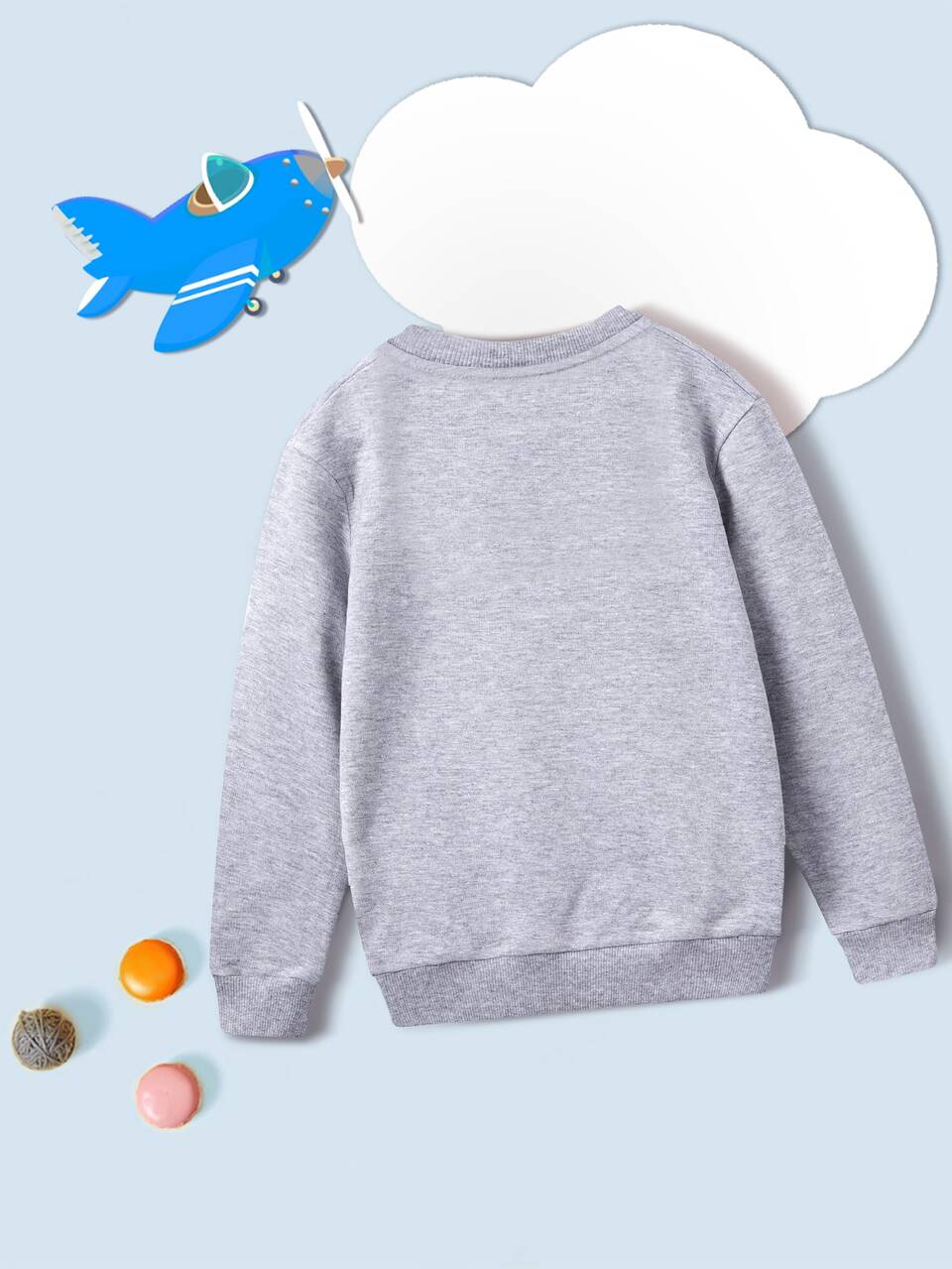 Toddler Boys Bear & Slogan Graphic Sweatshirt