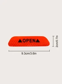 4入組反光汽車貼紙 - 紅色 - 查看 3