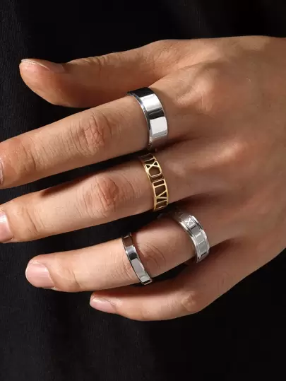 男性 リング ホロアウト 4本入りの画像