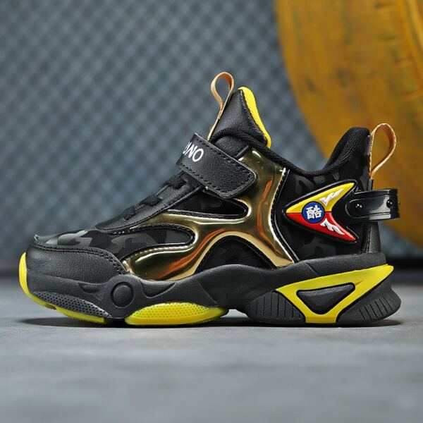 

Boys Colorblock Camo Graphic Sneakers, Black