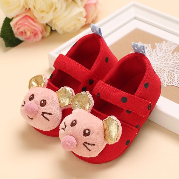 

Baby Cartoon Decor Mary Janes, Red