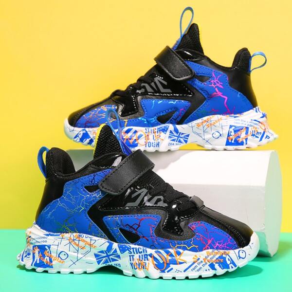 

Boys Colorblock Graphic Running Shoes, Multicolor