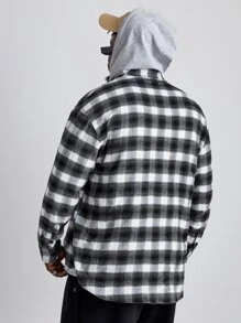 GENTILAND 格紋前口袋襯衫