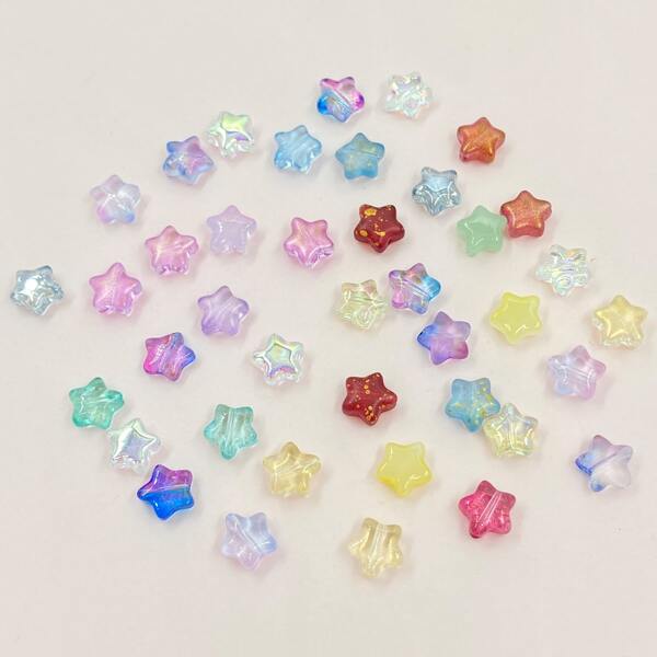 

40pcs Star DIY Jewelry Accessory, Multicolor