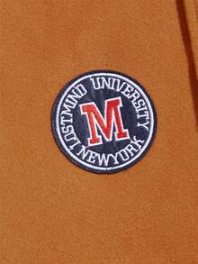 Manfinity Men Colour Block Patched Detail Raglan Sleeve Hooded Wool-Mix Jacket - Multicolor - View 4