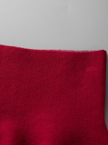 Niñas Falda Navidad con patrón de copo de nieve - Rojo - Ver 3