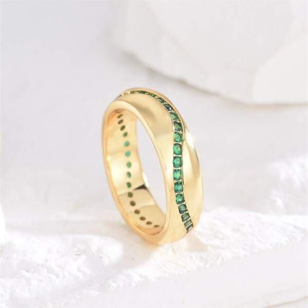 

18K Gold Plated Zircon Decor Ring