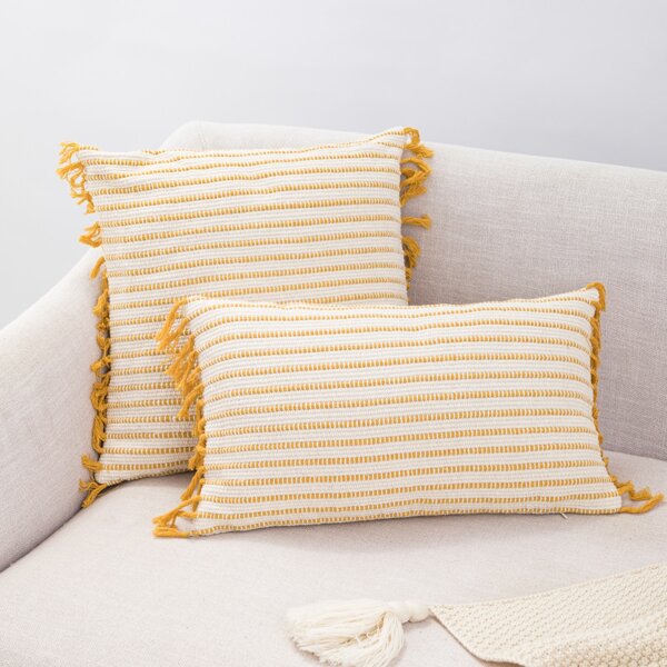 

1pc Tassel Decor Cushion Cover Without Filler, Multicolor