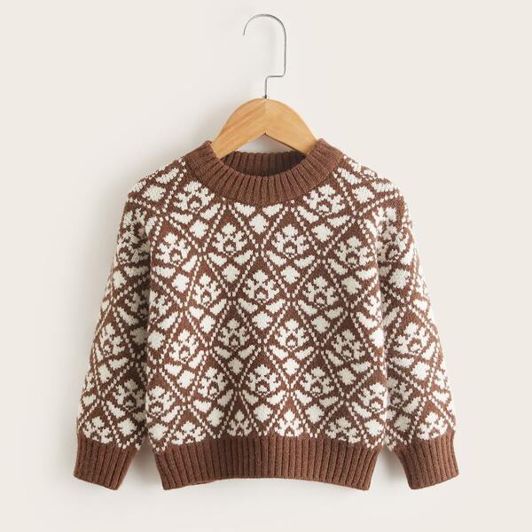 

Toddler Boys Geo Pattern Sweater, Multicolor