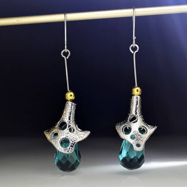 

Vintage Drop Earrings, Silver