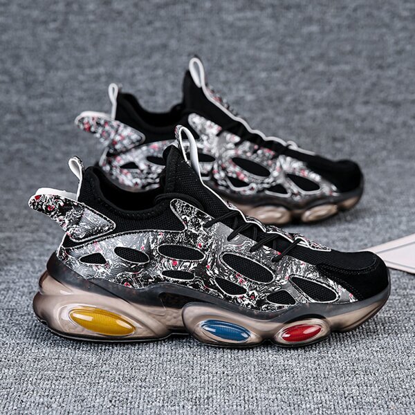 

Colorblock Lace Up Front Sneakers, Multicolor