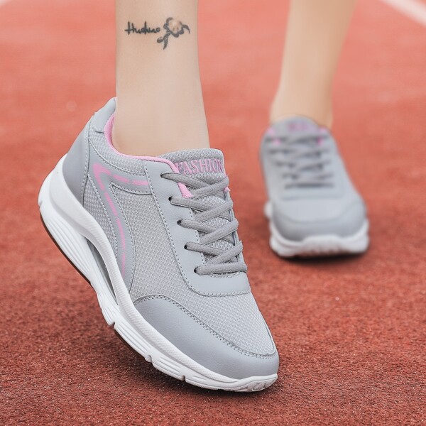 

Minimalist Lace-up Front Sneakers, Grey