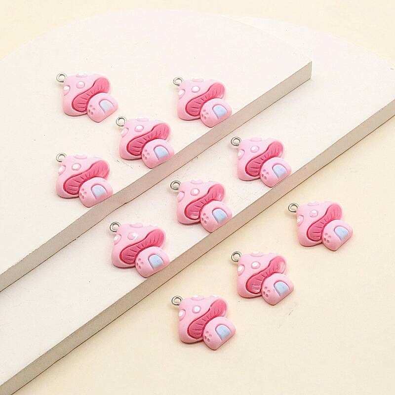 

10pcs Mushroom DIY Jewelry Accessory, Multicolor