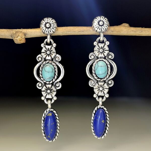 

Turquoise Decor Drop Earrings, Multicolor