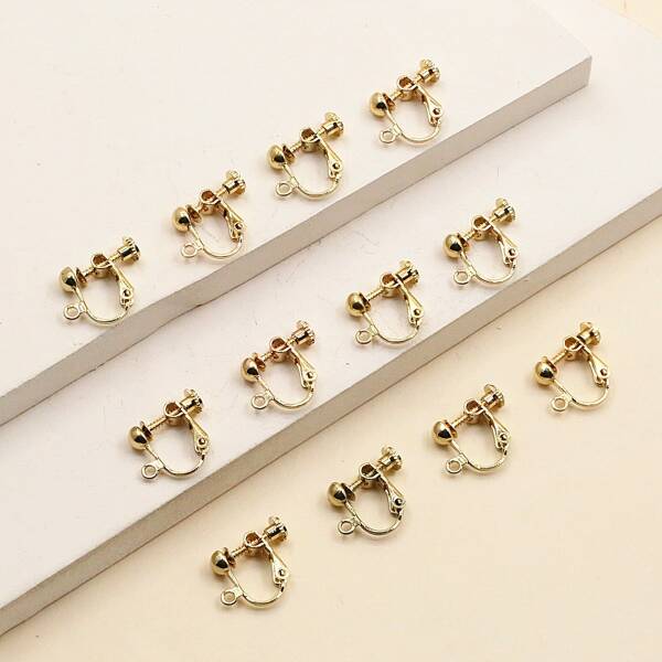 

12pcs Simple DIY Earrings Accessory, Gold