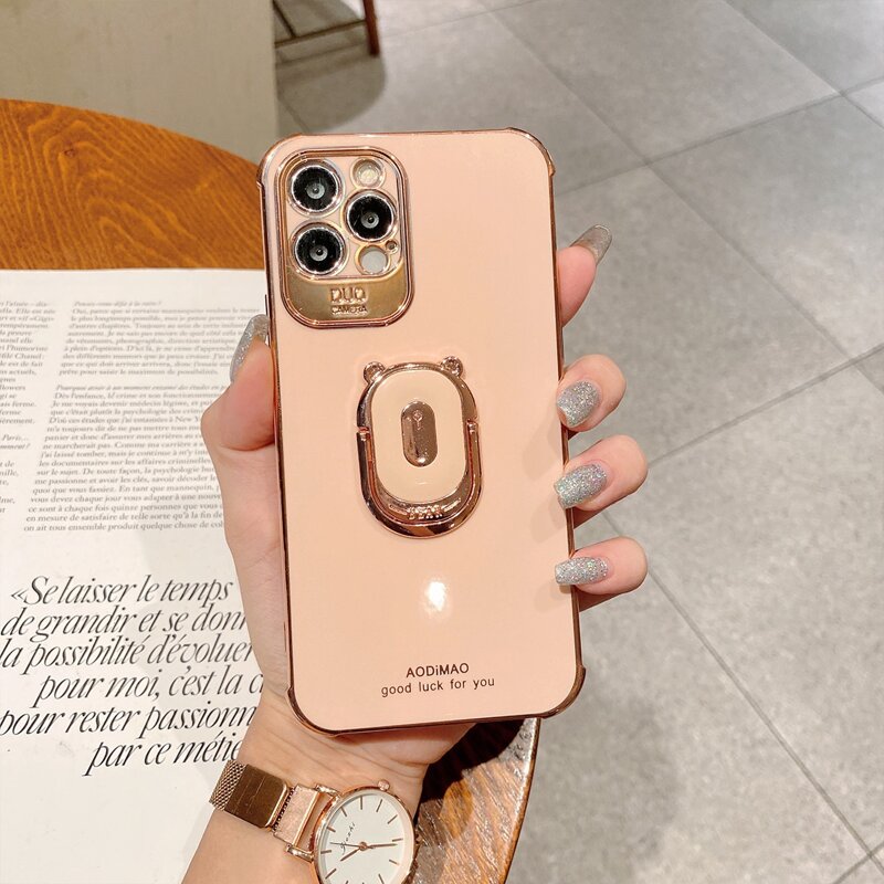 

Ring Holder Phone Case, Pink