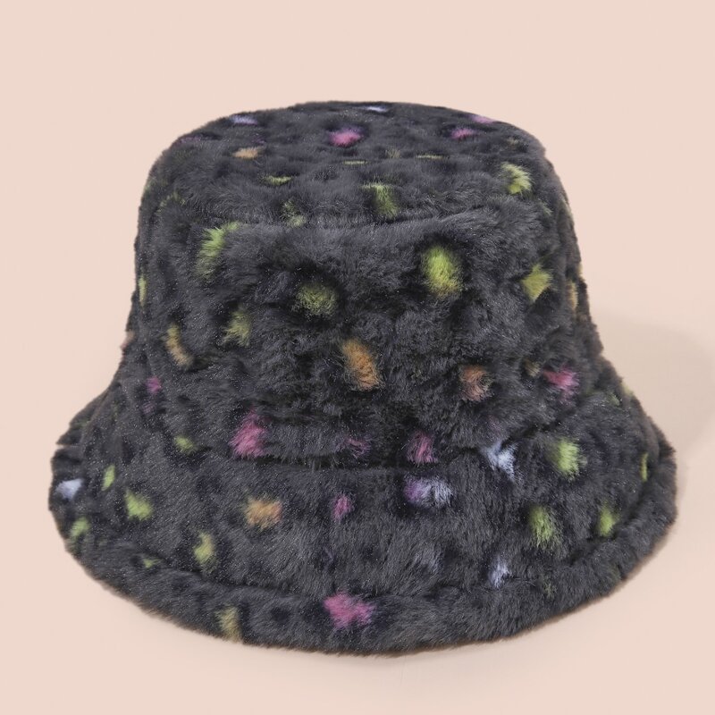 

1pc Simple Fuzzy Hat, Multicolor
