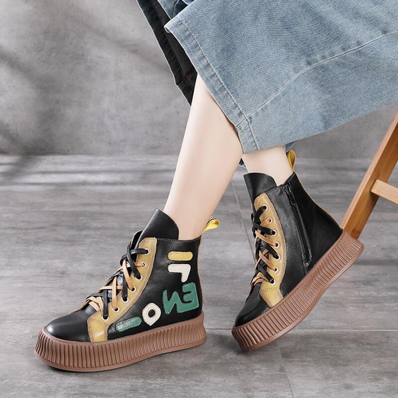 

Colorblock High Top Sneakers, Black