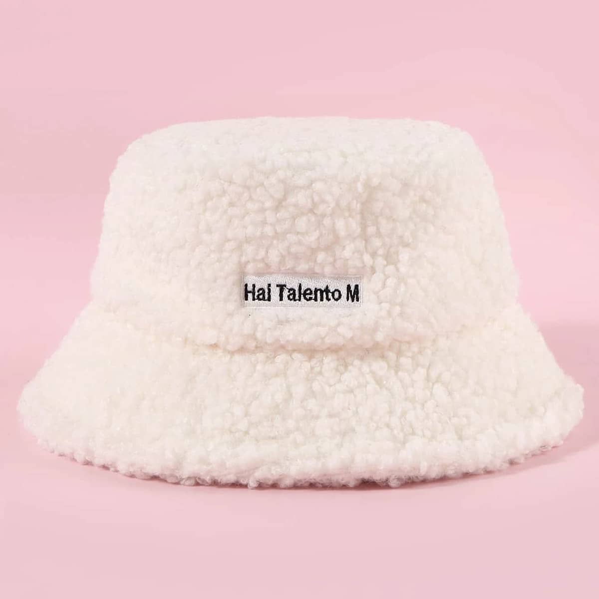 

Letter Graphic Bucket Hat, White