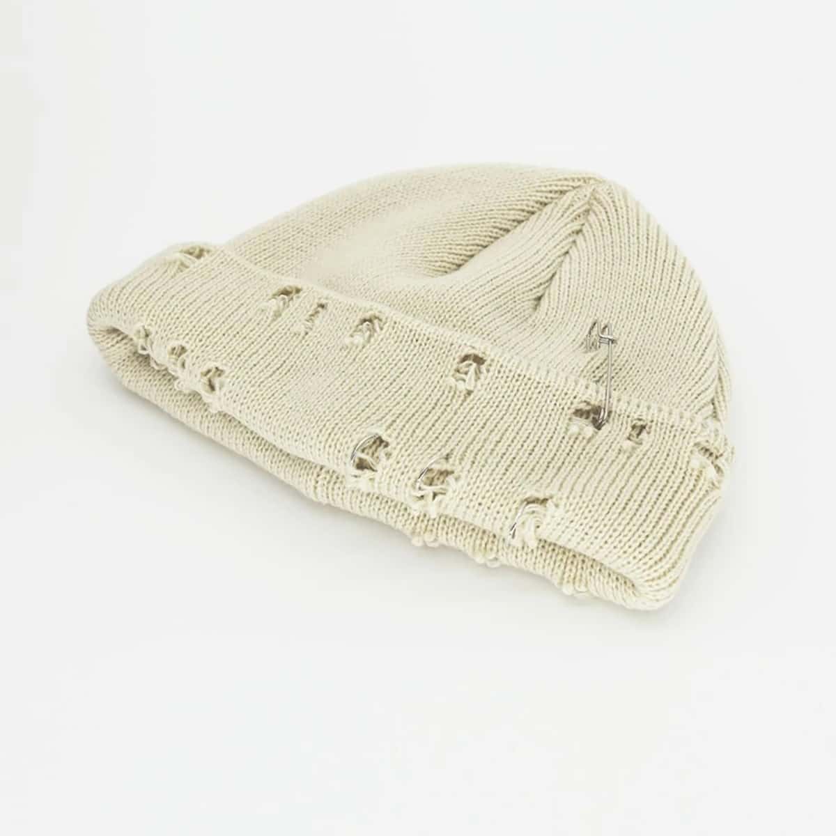 

1pc Plain Beanie, Beige