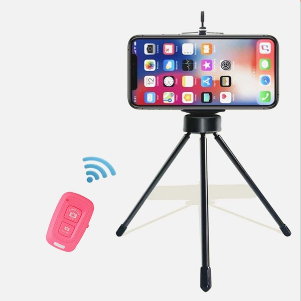 

Tripod Phone Holder With Remote Control, Pink