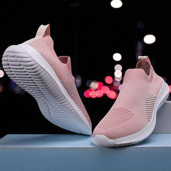 

Minimalist Slip-On Running Shoes, Pink