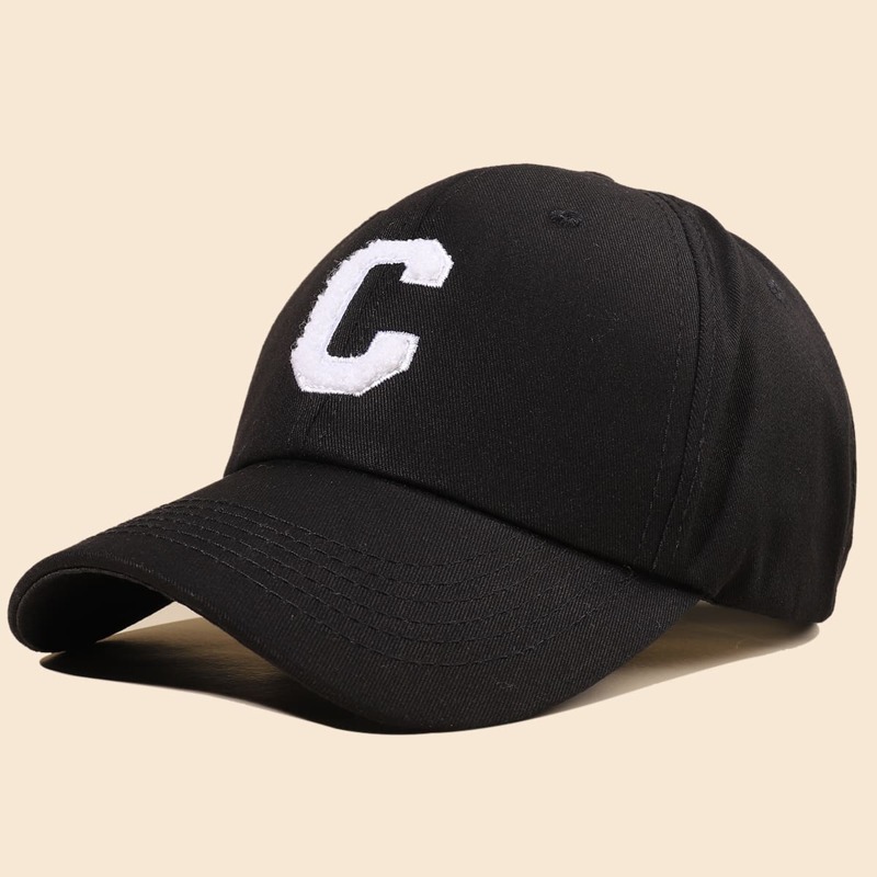 

Guys Letter Graphic Baseball Cap, Black