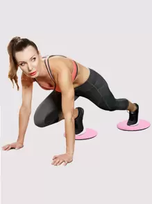 1pair Simple Fitness Gliding Disc - Multicolor - View 1