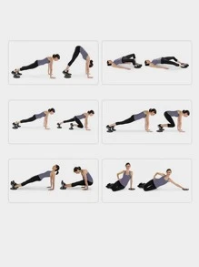 1pair Simple Fitness Gliding Disc - Multicolor - View 3