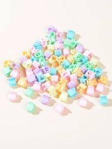 80pcs Toddler Girls Simple Hair Claw - Multicolor - View 2