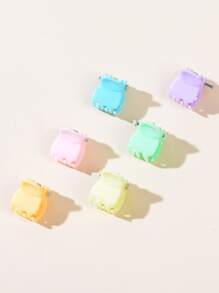 80pcs Toddler Girls Simple Hair Claw - Multicolor - View 3