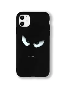 1PC Black Eye Patterned Frosted Tpu Shockproof Phone Case Compatible With IPhone Compatible With IPhone 11,IPhone 13,IPhone 14 Pro Max