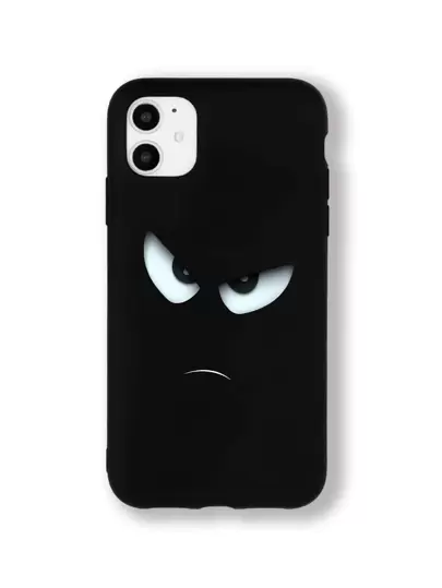 1PC Black Eye Patterned Frosted Tpu Shockproof Phone Case Compatible With IPhone Compatible With IPhone 11,IPhone 13,IPhone 14 Pro Max Waterproof Anti-Fall Scratch Resistant