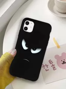 1PC Black Eye Patterned Frosted Tpu Shockproof Phone Case Compatible With IPhone Compatible With IPhone 11,IPhone 13,IPhone 14 Pro Max