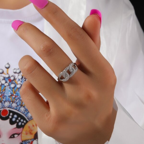 

Chain Decor Ring, Silver